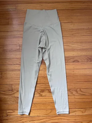 aerie Offline High Rise Real Me Crossover 7/8 Leggings in Beige - Small Short thumbnail 6