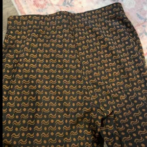 Anthropologie Sabine Flare Pants‎ Brown Black Motif Size Medium thumbnail 12