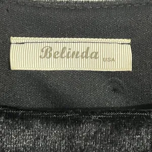 Belinda USA Velvet Burnout Dress Halter Style Black Size Medium Vintage 90s‎ thumbnail 2
