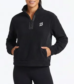 Peloton Pullover Womens S New Heights 1/2 Zip Black Fleece Athletic Excellent thumbnail 1
