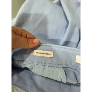 Loft The Palmer Wide Leg Pants Light Blue High Rise Trousers Workwear Size 4 thumbnail 5