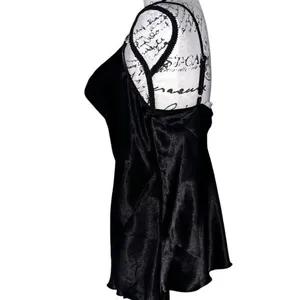 Nicole Miller New‎ York Black Satin Cowl Neck Cami Rhinestone Chain Straps M NEW thumbnail 7
