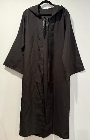 Hooded Cloak Cape Robe Unisex Small Black Halloween Witch Costume Cosplay Party thumbnail 1