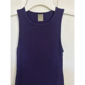 Aritzia TNA DePaul Deep Purple Plum Dress Bodycon Fitted Organic Cotton XXS thumbnail 4