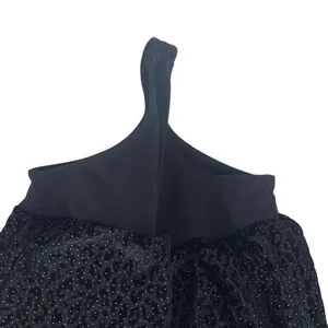 Express Womens Jacquard Velvet Leopard Sparkly Long‎ Sleeve Bodysuit Black XS thumbnail 3