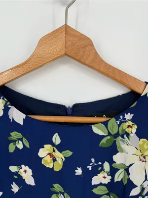 Lulus Floriana Navy Blue Floral Print Shift Dress Women’s Size Small New w/ tag! thumbnail 7