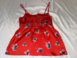 American Eagle Outfitters Red Silk Tank Size XS thumbnail 1