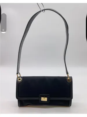 Salvatore Ferragamo Black nylon/leather Shoulder Bag with Gold Hardware thumbnail 2