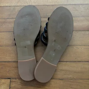 Madewell Size 8 Addie Leather Slide Sandals Black thumbnail 4