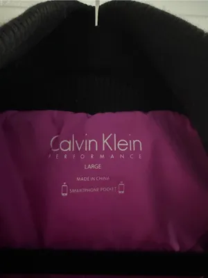 Calvin Klein Performance Pink Quilted Zip-Up Puffer Vest Collared Size Large thumbnail 2
