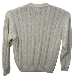 Vintage Eddie Bauer Cable Knit Cream Sweater Size Women's Size‎ X-Large XL thumbnail 5