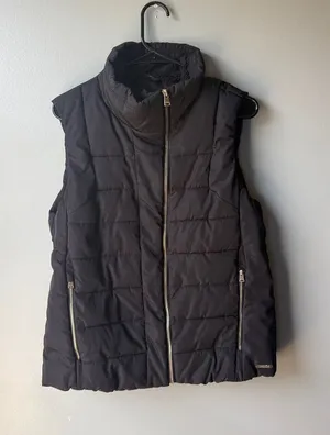 Calvin Klein Performance Women’s Puffer Vest Black Sherpa Lined Size L thumbnail 1