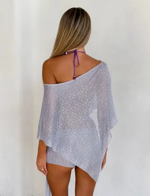 Tiger Mist Fern crochet poncho and Shorts thumbnail 2