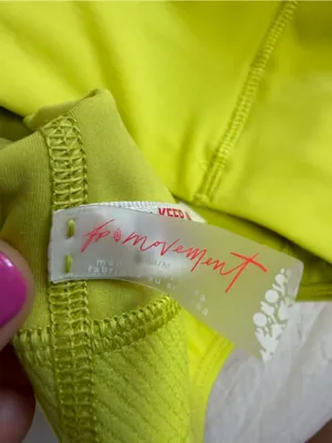 Free People Neon Yellow Racerback Sports Bra thumbnail 3