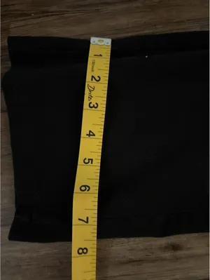 Vintage Y2K Pink Black Fold Over Leggings M Hand Painted thumbnail 6