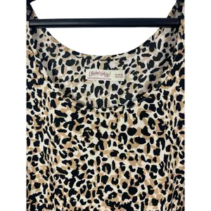 Faded Glory Sleeveless Semi Sheer Animal Cheetah Print Top XL thumbnail 4