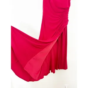 Ieena Mac Duggal Ruched Red Off-The-Shoulder Midi Dress Size 6 Cocktail Wedding thumbnail 12