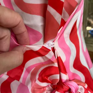 Dress Forum Los Angeles Women's Pink & Red Mini Wrap Dress Size L. NEW thumbnail 6