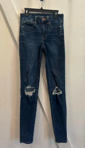 American Eagle Dark Wash High-Rise Jeggings thumbnail 1