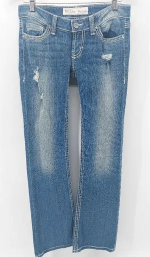 BKE Starlite 26R BootCut Stretch Women's Light Wash Cut# OC-31611 Distress Jean thumbnail 1