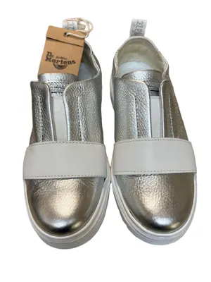 Dr. Martens Lylah Metallic Silver Slip-On Sneakers - Size 6 NWT thumbnail 2