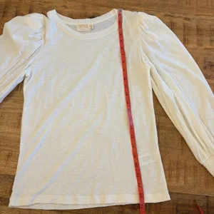 Nation LTD Loren Tee S Puff Sleeve Peasant Top Slub Knit Pima Cotton Ivory thumbnail 9