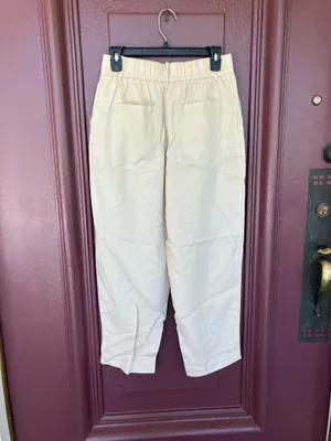 Zara women’s pleaded elastic waist pants thumbnail 5