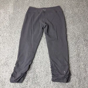 Beyond Yoga Life Time Fitness Gray Ruched Cropped Leggings Women Large SM14AW thumbnail 2