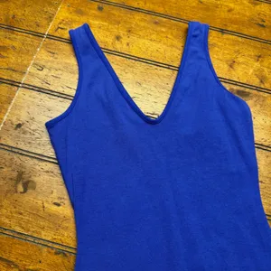 Wild Fable Womens Cobalt Blue V-Neck Bodycon Tank Mini Dress XS‎ Solid Jersey thumbnail 2