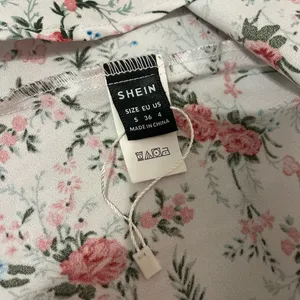 SHEIN Backless Floral Dress - Pink and White thumbnail 4