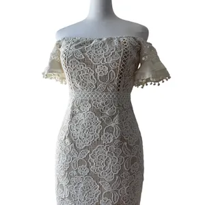 Twosisters the Label Erica White Lace Off the Shoulder Mermaid Midi Dress thumbnail 8