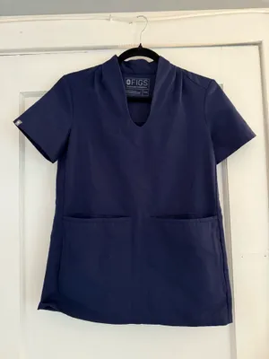 FIGS Navy Scrub Top thumbnail 1