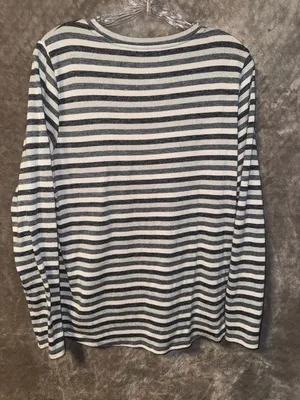 American Eagle Soft & Sexy Plush Long Sleeve Striped Crew Neck Top thumbnail 6