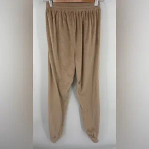 Skims women’s velour high rise jogger pant tan honey comfort loungewear size XS thumbnail 5