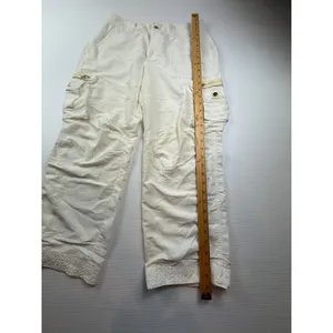 Lauren Active Ralph‎ Lauren White Nylon Cargo Pants Wide Leg Utility Womens 8 thumbnail 2