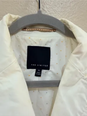 The Limited cream Cotton Stretch Blazer Size 12 Tailored Career Jacket thumbnail 7