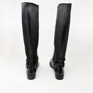 [Stuart Weitzman] Black Leather Accummulate Tall Knee High Riding Boots Size 7.5 thumbnail 10