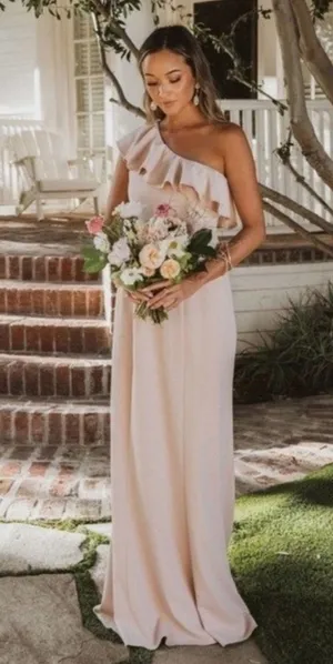 Show Me Your Mumu SMYM Florentine Maxi Dress in Dusty Blush Stretch NEW LARGE thumbnail 1