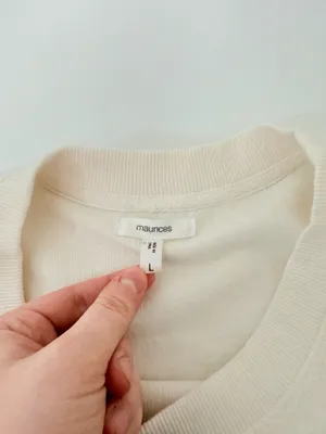 Maurices Corded Multi Floral Sweatshirt White Pullover Crew Neck thumbnail 9