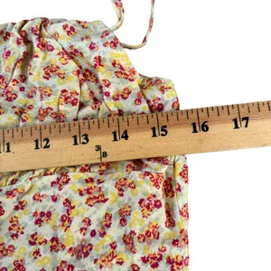 Reformation Rebekah Yellow Floral Mini Dress Sz M Feminine Summer Cute‎ thumbnail 4