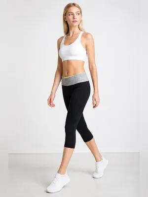 VS Pink Mid-Rise Capri Black Athleisure Leggings Size S thumbnail 9