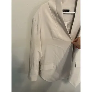 Quince Open Front Blazer Beige Size Small Minimalist Career Chic Sleek Business thumbnail 5