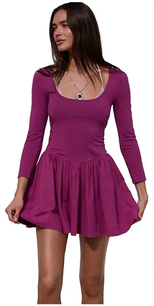 Free People Free-Est Womens Onda Drop Waist Balletcore Coquette Mini Dress Small thumbnail 1