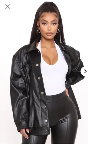 Adorable, faux, leather jacket, fashion, nova thumbnail 1
