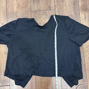 The Upside Track Mesh Crop Performance Black Active Open Back Top Women's L READ thumbnail 8