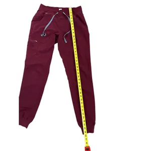 burgundy FIGS Zamora Jogger Scrub Pants small thumbnail 5
