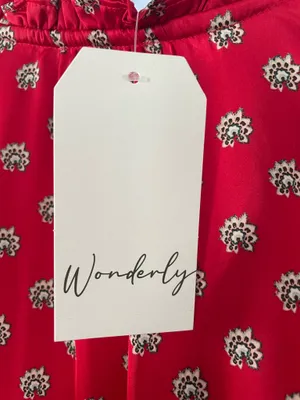 Women’s Wonderly Red Long Sleeve Silky Shirt Blouse New With Tags Size L thumbnail 5
