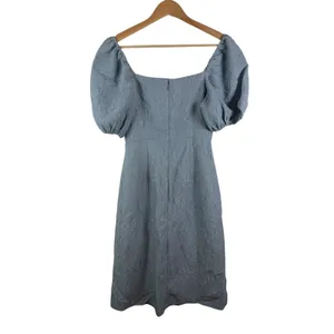 NWT Sachin & Babi Blue Floral Matelasse Puff Sleeve‎ Midi Dress Size 2 Coquette thumbnail 5
