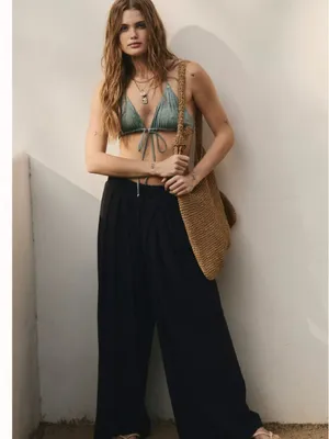 NWT Free People free est sloane wide leg pant thumbnail 5