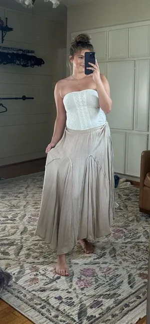 Free people tiered maxi skirt thumbnail 1
